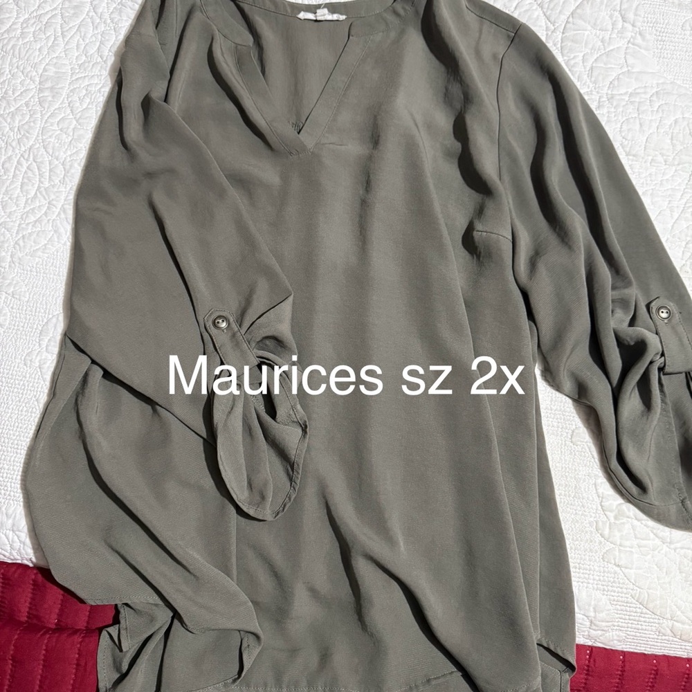Maurices Olive Green Women's Top - 2X